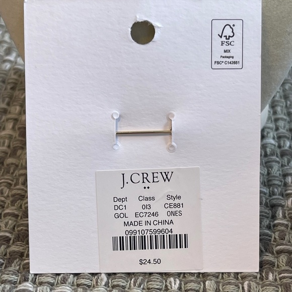 J. Crew Factory Goldstone Double Heart Brooch - NWT - Picture 4 of 4